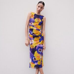 Open back printed dress